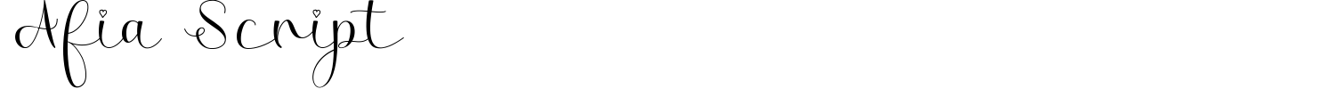 Afia Script Font preview