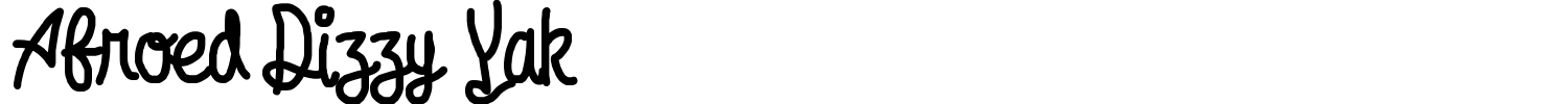 Afroed Dizzy Yak Font preview