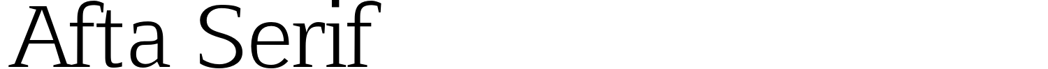 Afta Serif Font preview