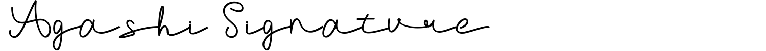 Agashi Signature Font preview