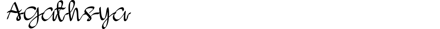 Agathsya Font preview