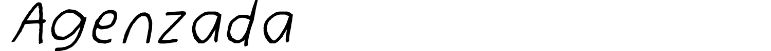 Agenzada Font preview