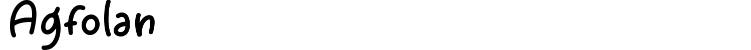 Agfolan Font preview
