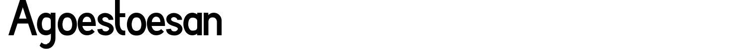 Agoestoesan Font preview