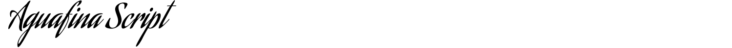 Aguafina Script Font preview