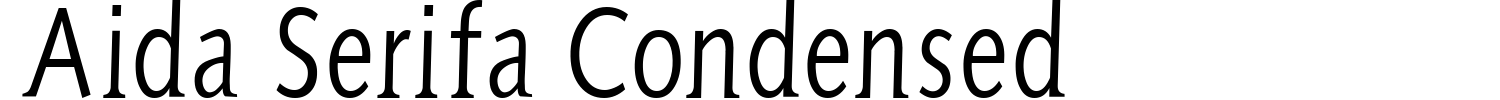 Aida Serifa Condensed Font preview