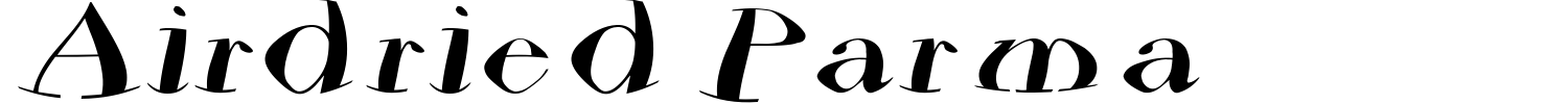 Airdried Parma Font preview