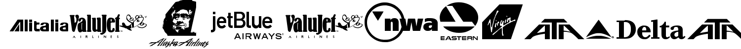 Airline Logos Past Font preview