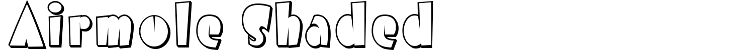 Airmole Shaded Font preview