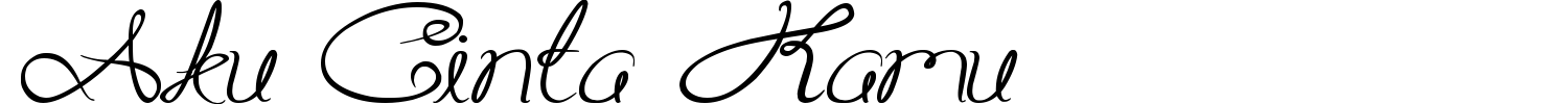 Aku Cinta Kamu Font preview