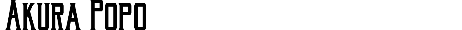 Akura Popo Font preview