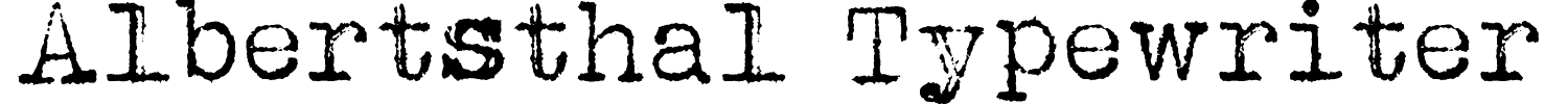 Albertsthal Typewriter Font preview