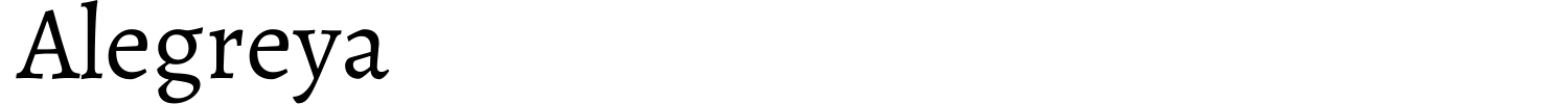 Alegreya Font preview