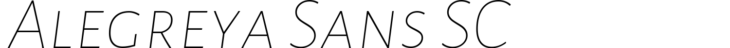 Alegreya Sans SC Font preview