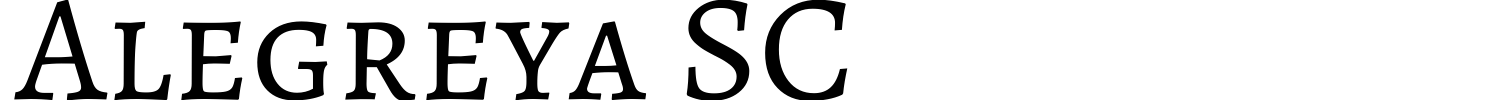 Alegreya SC Font preview