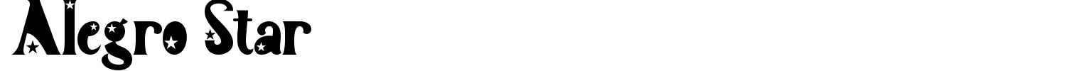 Alegro Star Font preview
