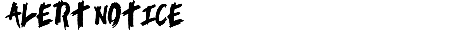 Alert Notice Font preview