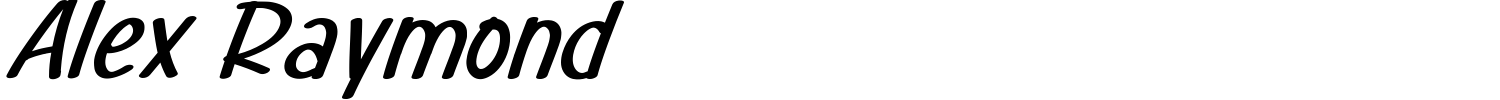 Alex Raymond Font preview