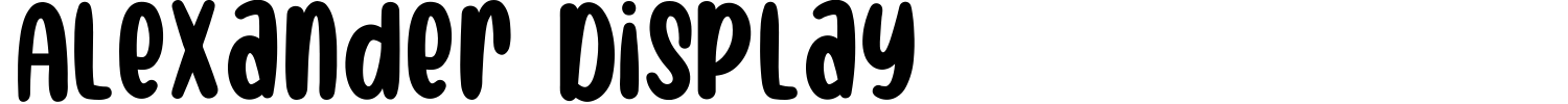Alexander Display Font preview