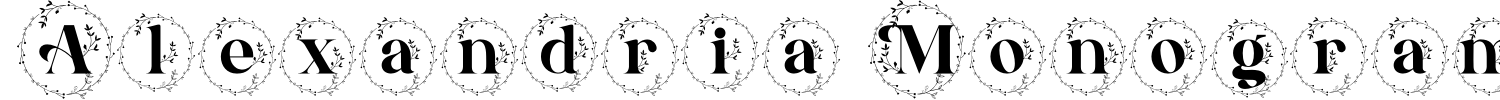 Alexandria Monogram Font preview