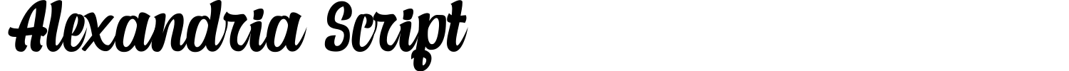 Alexandria Script Font preview