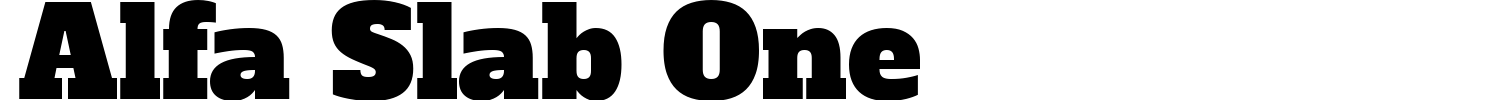 Alfa Slab One Font preview