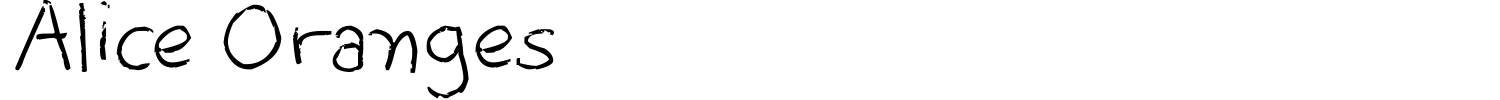 Alice Oranges Font preview