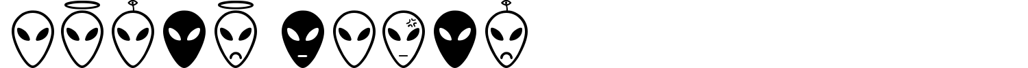 Alien Faces Font preview