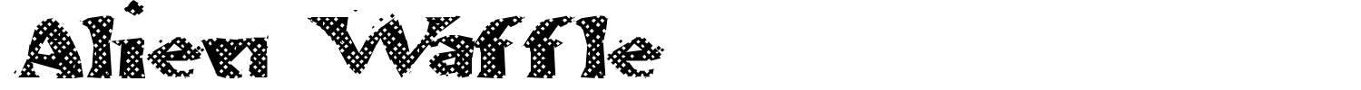 Alien Waffle Font preview