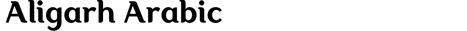 Aligarh Arabic Font preview