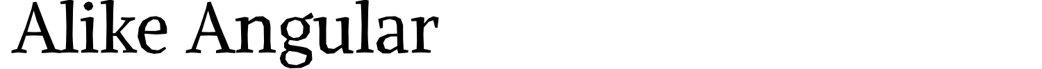 Alike Angular Font preview
