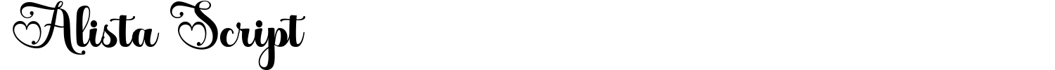 Alista Script Font preview