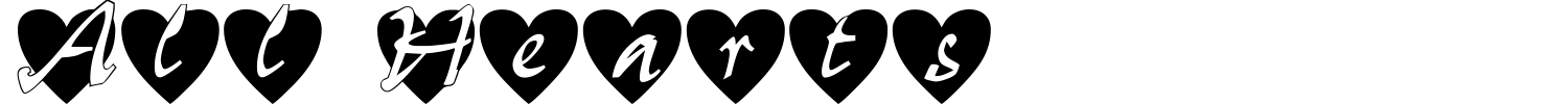 All Hearts Font preview