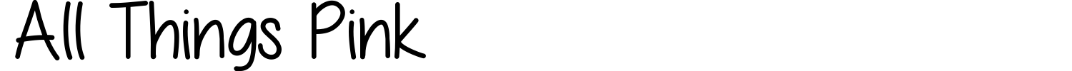 All Things Pink Font preview