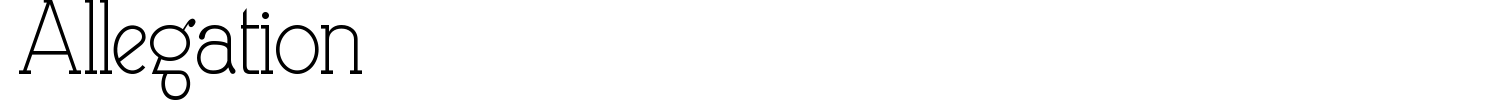 Allegation Font preview