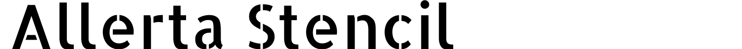 Allerta Stencil Font preview
