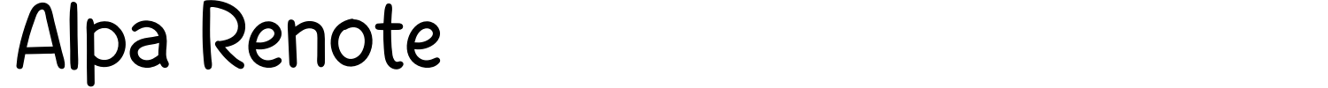 Alpa Renote Font preview