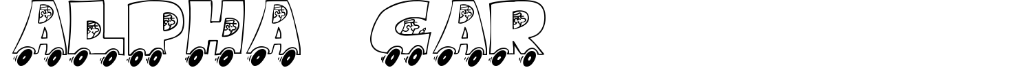 Alpha Car Font preview