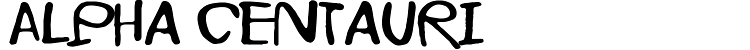 Alpha Centauri Font preview