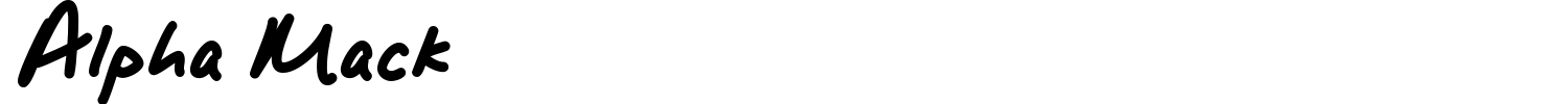 Alpha Mack Font preview