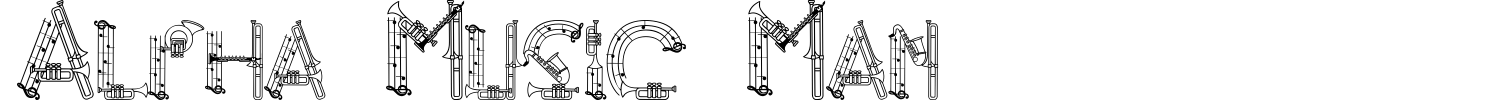 Alpha Music Man Font preview