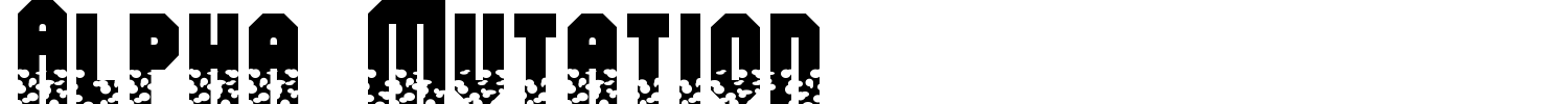 Alpha Mutation Font preview