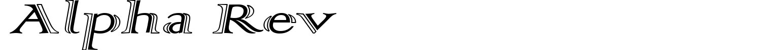 Alpha Rev Font preview