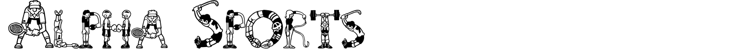 Alpha Sports Font preview