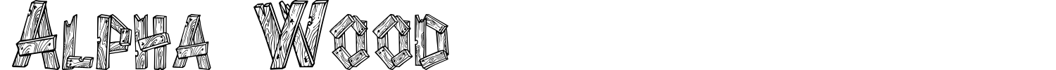 Alpha Wood Font preview