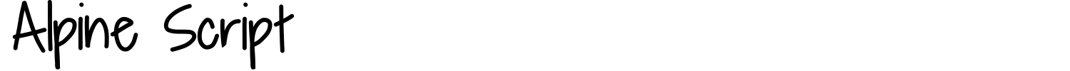 Alpine Script Font preview