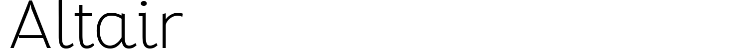 Altair Font preview