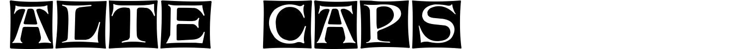 Alte Caps Font preview