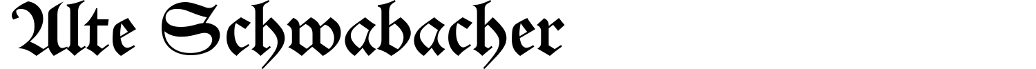 Alte Schwabacher Font preview