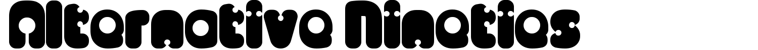 Alternative Nineties Font preview